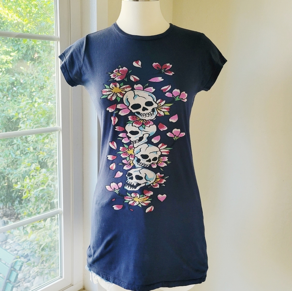 Ed Hardy | Skulls and Flowers Slim Fit Tee